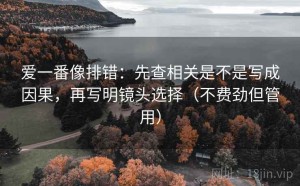 爱一番像排错：先查相关是不是写成因果，再写明镜头选择（不费劲但管用）